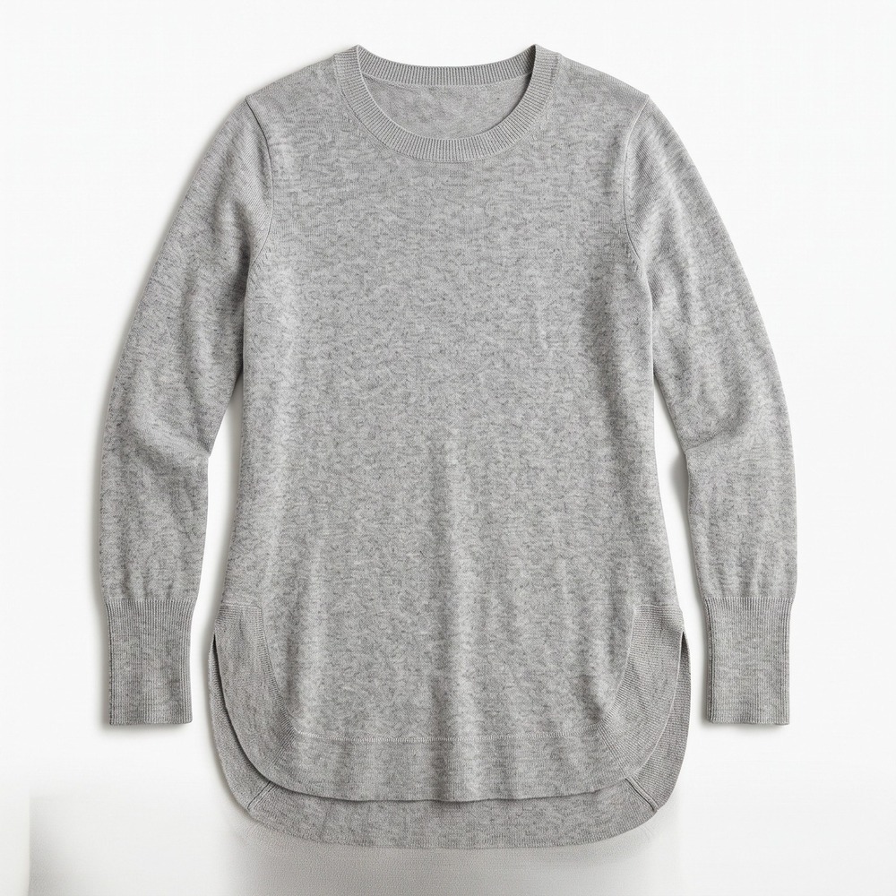 J.Crew Womens M Grey Crewneck Sweater Casual Cozy Minimalist